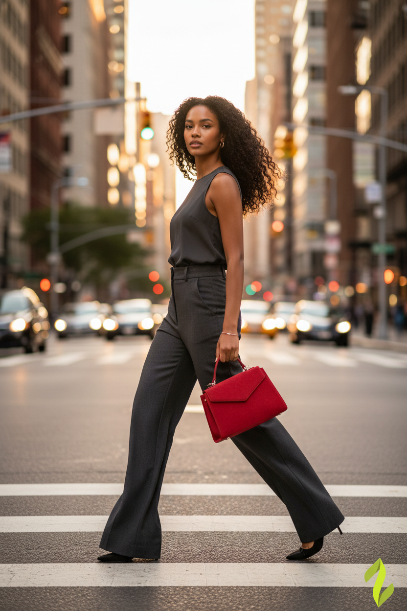 Red Bag - Street Crossing Lifestyle Shot