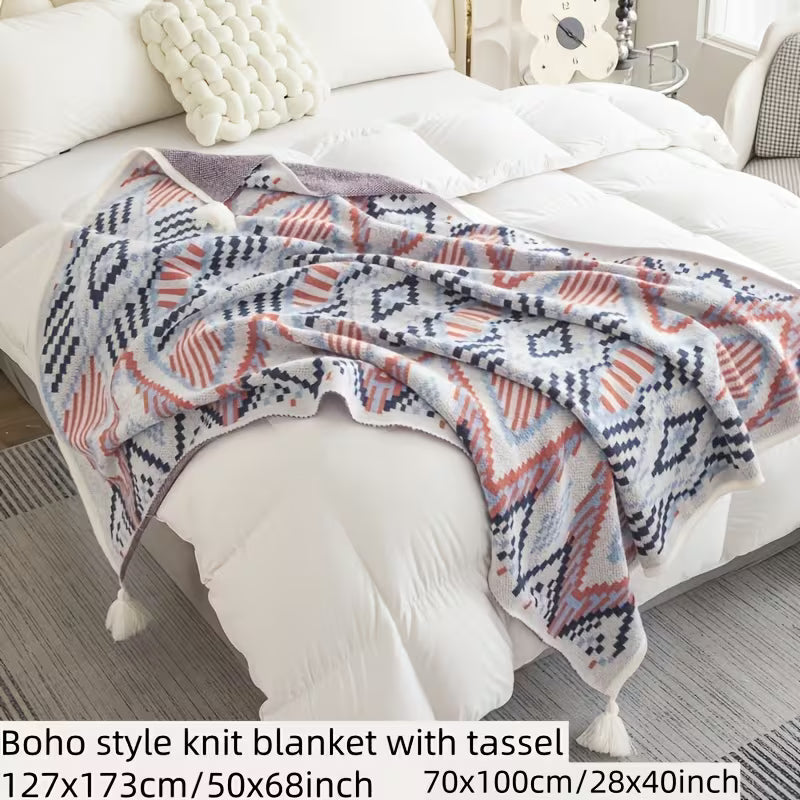 ZIYAHUB Luna Cloud Fringe Blanket