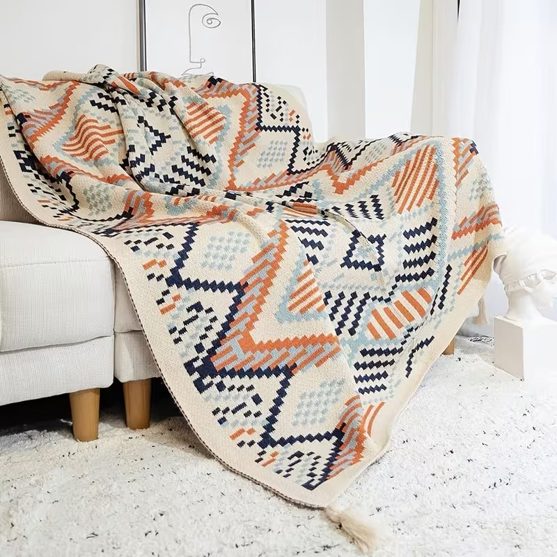 ZIYAHUB Luna Cloud Fringe Blanket