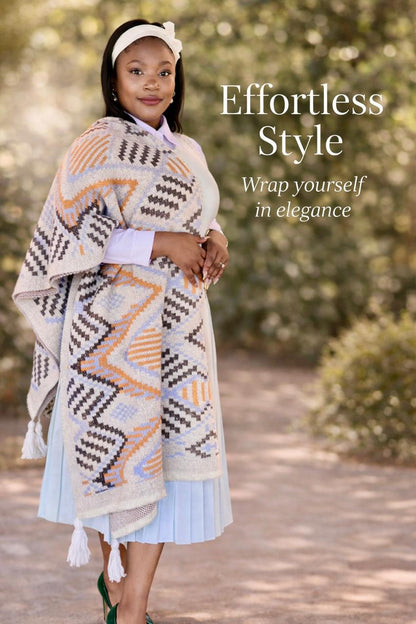 ZIYAHUB Luna Cloud Fringe Blanket
