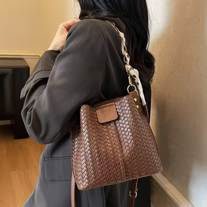 ZIYAHUB Thornwood Woven Handbag – Premium Vintage Style