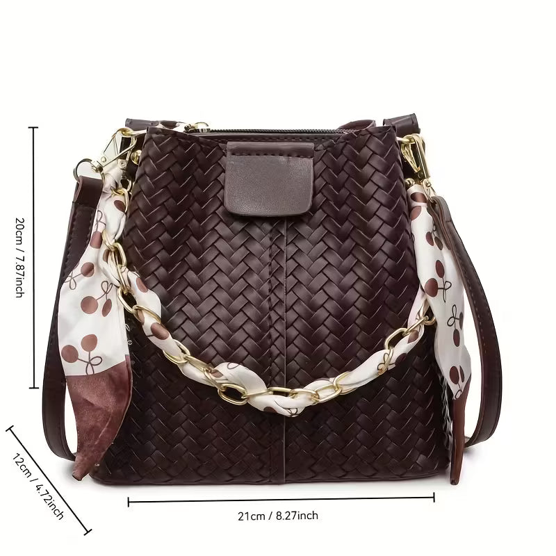 ZIYAHUB Thornwood Woven Handbag – Premium Vintage Style
