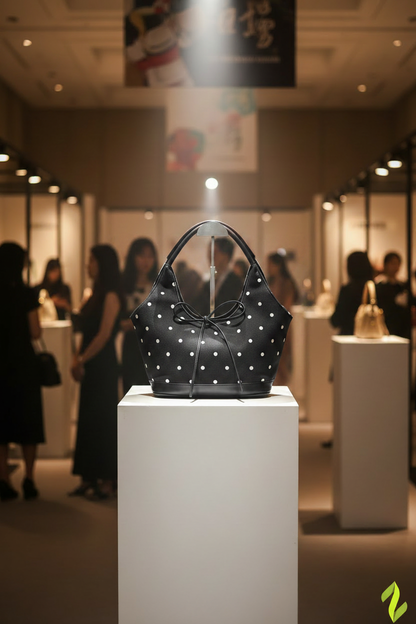 Black Polka Dot Bag - Fashion Competition Display
