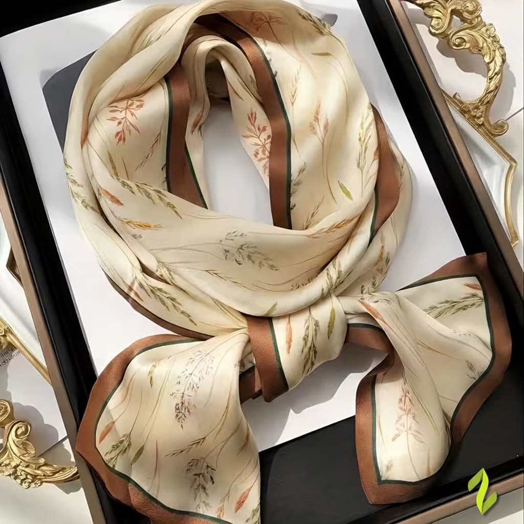 Botanical Scarf - White Gift Box Packaging