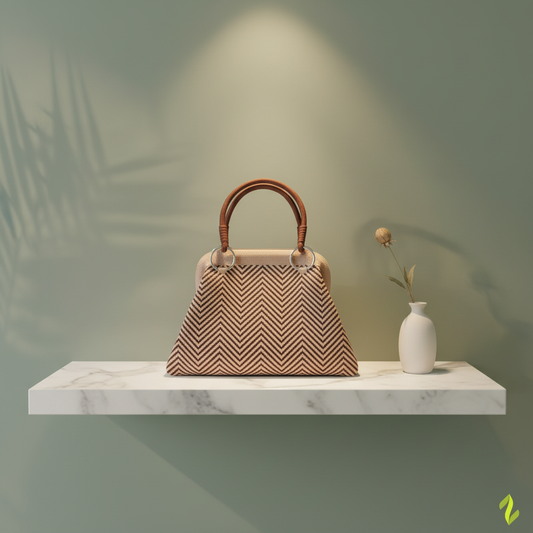 Chevron Bag - Sage Green Wall Shelf
