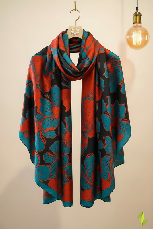 Floral Scarf - Side Globe Bulb