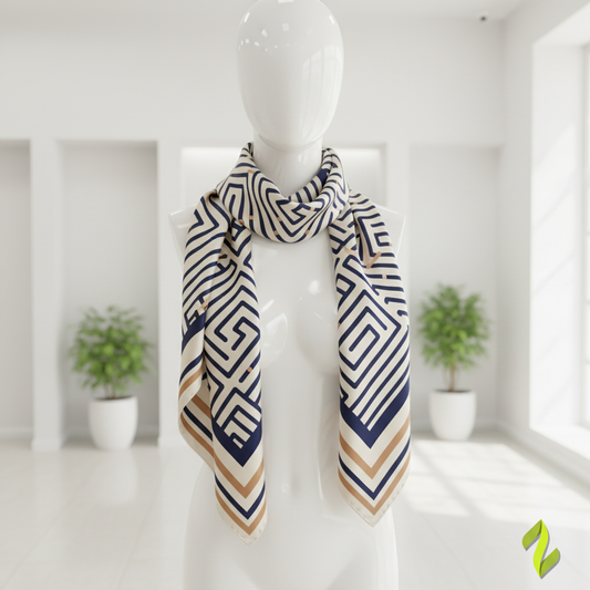 Geometric Maze Scarf - Mannequin Editorial