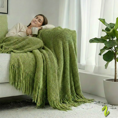 Meadow Fringe Blanket - Minimized Logo