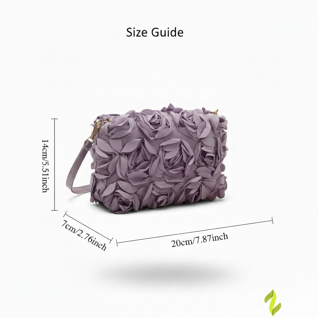 Midnight Rose Handbag - Size Guide Icon Only