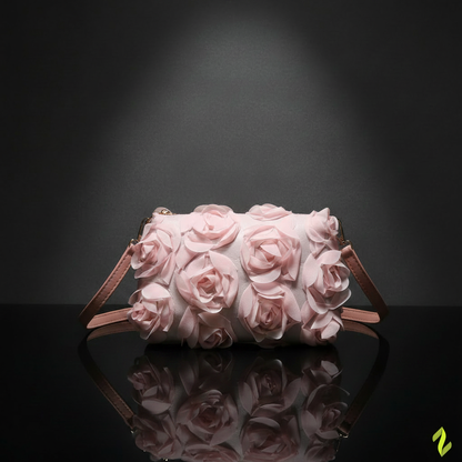 Powder Pink Rose Bag - Clean Dark Background