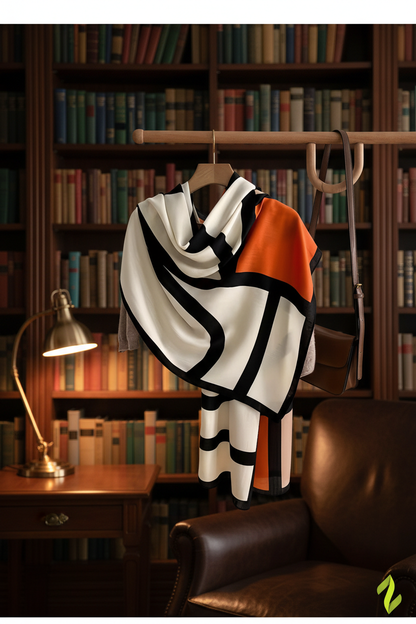 The Statement Scarf - Library Background